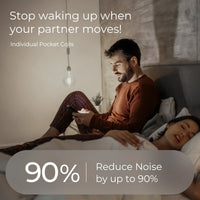 SweetNight Twilight Hybrid Mattress: Individual pocket coils reduce noise by 90% for undisturbed sleep.