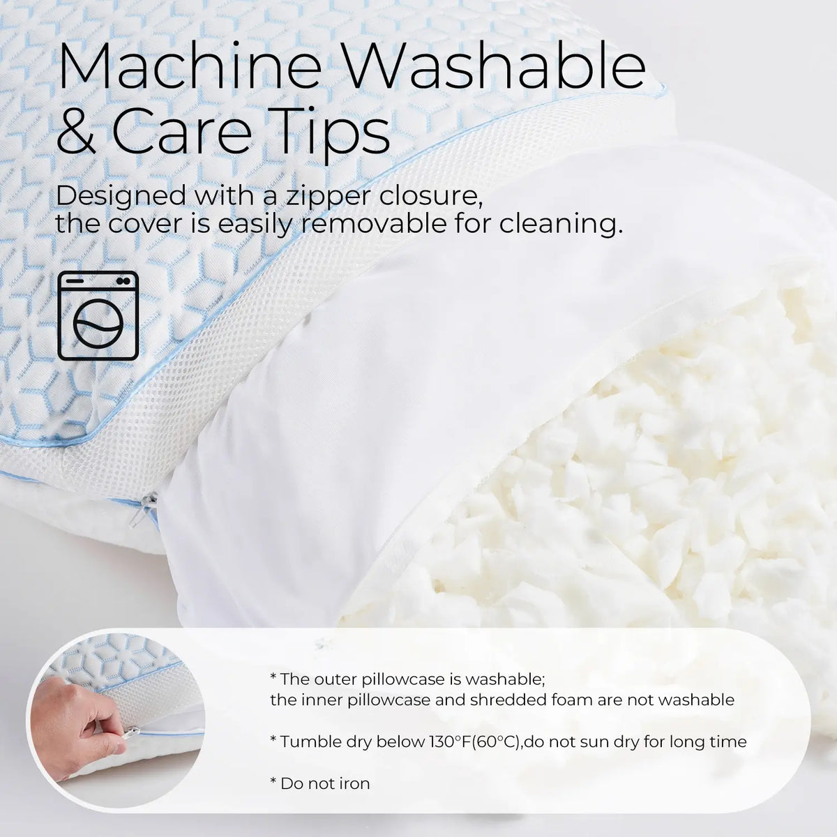 A Cooling Memory Foam Pillow 2-Pack | Sweetnight