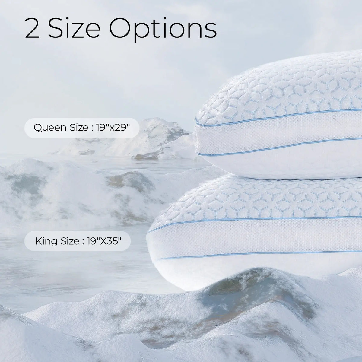 A Cooling Memory Foam Pillow 2-Pack | Sweetnight