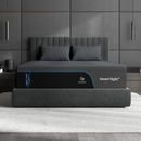 SweetNight CoolNest Ultra memory foam mattress on a gray upholstered bed in a modern bedroom #Thickness_12,14