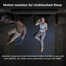 Overhead view of a couple on the CoolNest Ultra mattress showing motion isolation for undisturbed sleep #Thickness_12,14