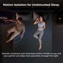 Overhead view of a couple on the 16 inch CoolNest Ultra mattress absorbing movement to minimize motion transfer #Thickness_16