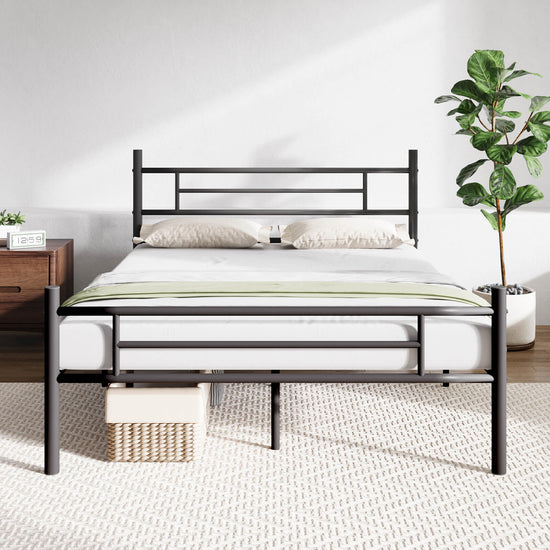 Wrought Metal Sleigh Bed Frame