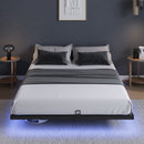 Floating Bed Frame with LED Lights