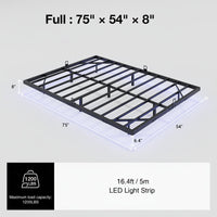 Floating Bed Frame with LED Lights