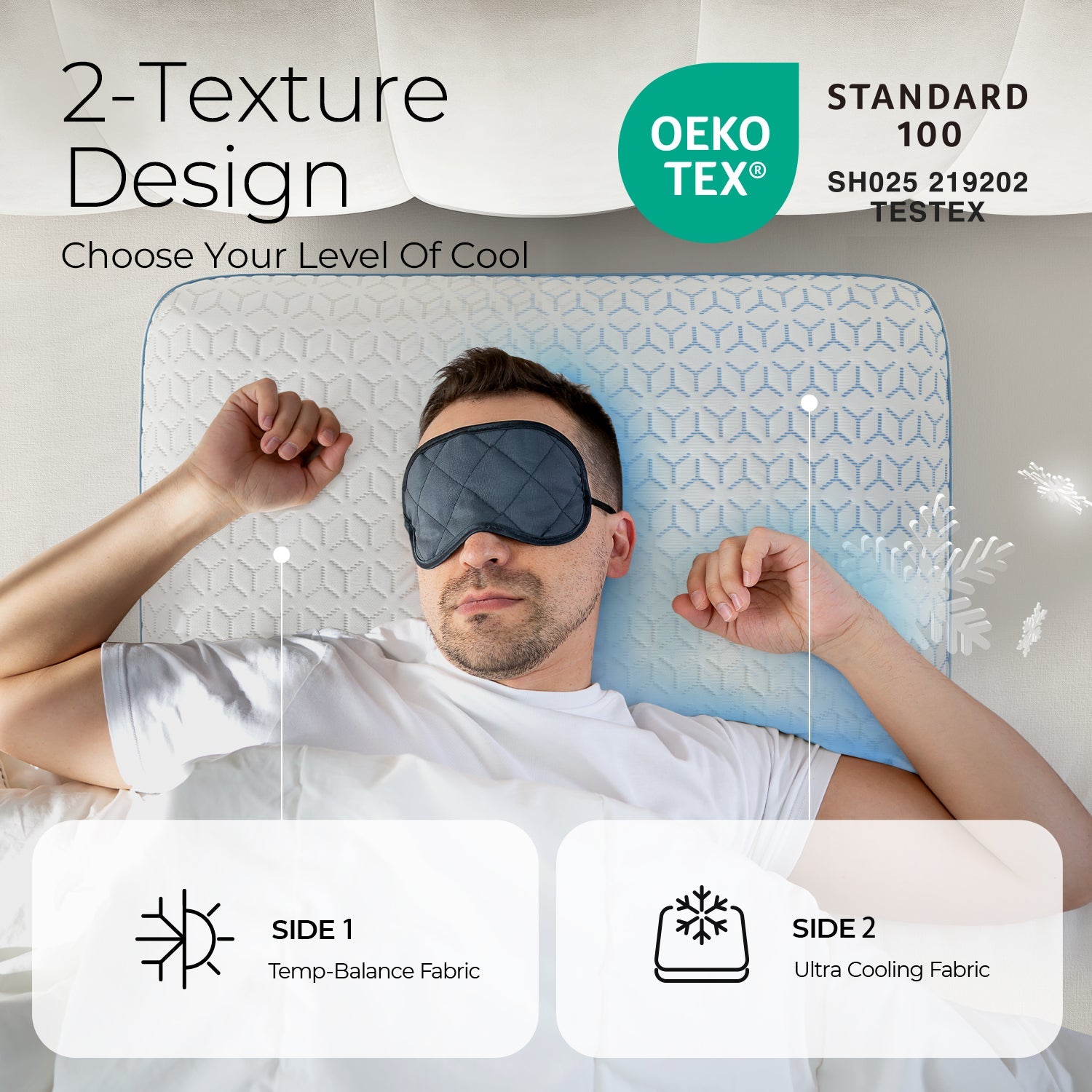 A Cooling Memory Foam Pillow 2-Pack | Sweetnight