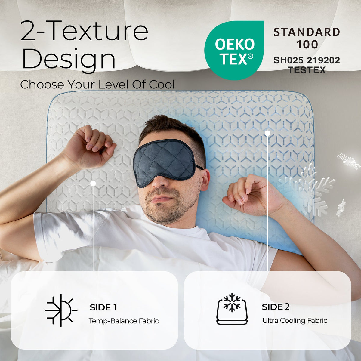 A Cooling Memory Foam Pillow 2-Pack | Sweetnight