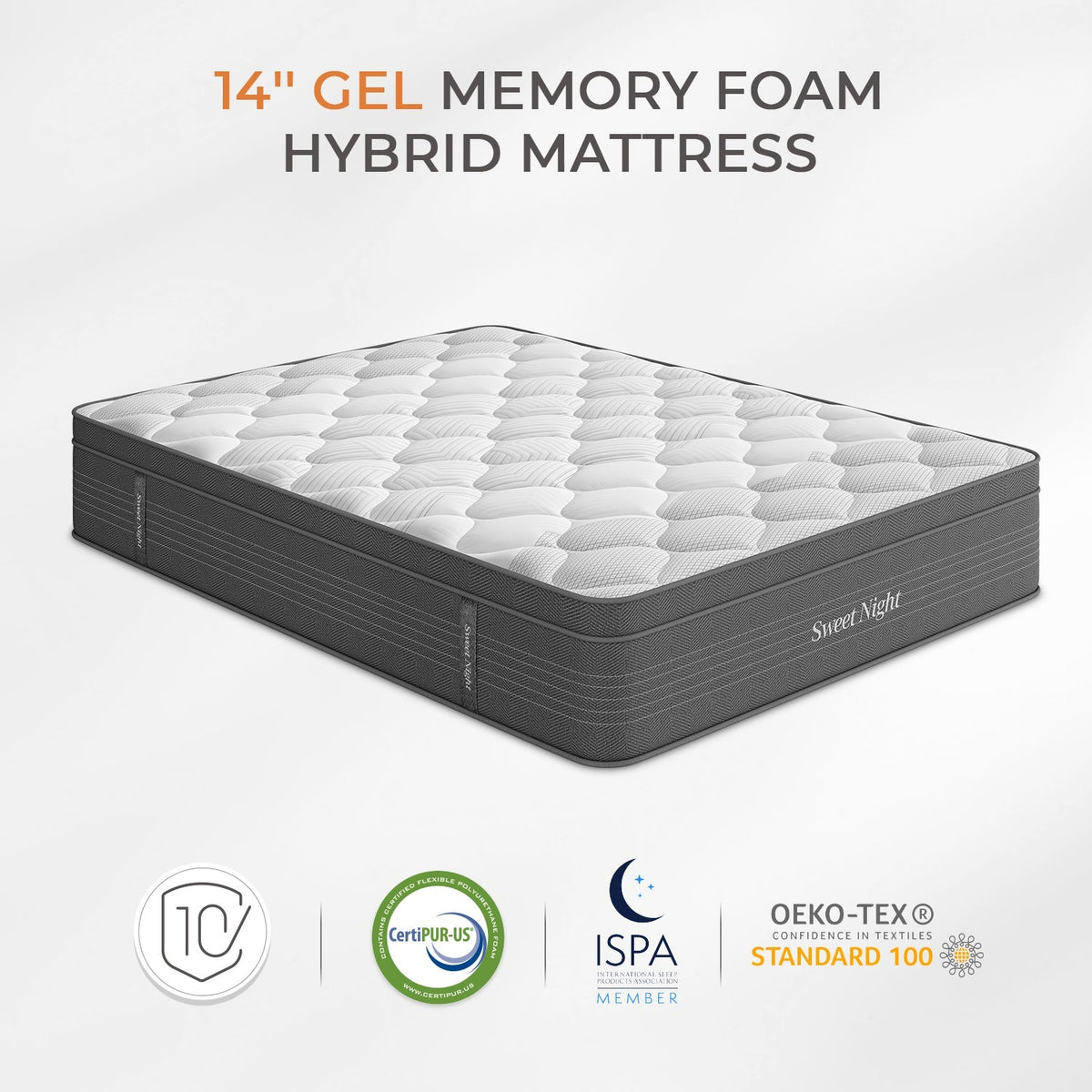 SweetNight Gloaming Hybrid Mattress SweetNight
