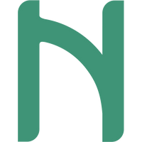 Solid teal letter N with rounded corners on black background, product appearance.